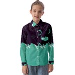Colorful Background, Material Design, Geometric Shapes Kids  Long Sleeve Shirt