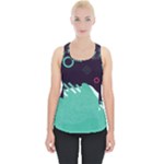 Colorful Background, Material Design, Geometric Shapes Piece Up Tank Top