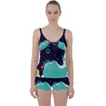 Colorful Background, Material Design, Geometric Shapes Tie Front Two Piece Tankini