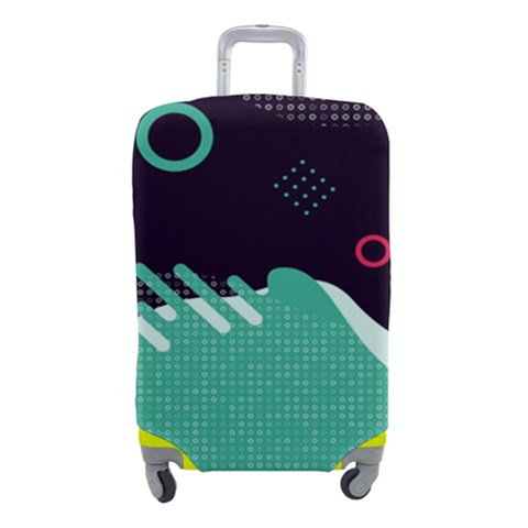 Colorful Background, Material Design, Geometric Shapes Luggage Cover (Small) from UrbanLoad.com