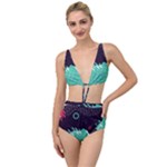 Colorful Background, Material Design, Geometric Shapes Tied Up Two Piece Swimsuit