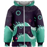 Colorful Background, Material Design, Geometric Shapes Kids  Zipper Hoodie Without Drawstring