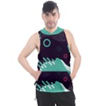 Colorful Background, Material Design, Geometric Shapes Men s Sleeveless Hoodie
