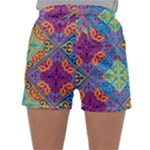 Colorful Floral Ornament, Floral Patterns Sleepwear Shorts