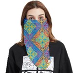 Colorful Floral Ornament, Floral Patterns Face Covering Bandana (Triangle)