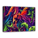 Colorful Floral Patterns, Abstract Floral Background Canvas 16  x 12  (Stretched)