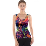 Colorful Floral Patterns, Abstract Floral Background Women s Basic Tank Top
