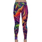 Colorful Floral Patterns, Abstract Floral Background Classic Yoga Leggings