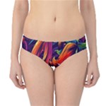 Colorful Floral Patterns, Abstract Floral Background Hipster Bikini Bottoms