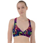 Colorful Floral Patterns, Abstract Floral Background Sweetheart Sports Bra