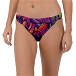 Colorful Floral Patterns, Abstract Floral Background Band Bikini Bottoms