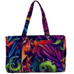 Colorful Floral Patterns, Abstract Floral Background Canvas Work Bag