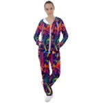 Colorful Floral Patterns, Abstract Floral Background Women s Tracksuit