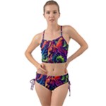 Colorful Floral Patterns, Abstract Floral Background Mini Tank Bikini Set