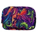 Colorful Floral Patterns, Abstract Floral Background Make Up Pouch (Small)