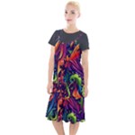 Colorful Floral Patterns, Abstract Floral Background Camis Fishtail Dress