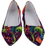 Colorful Floral Patterns, Abstract Floral Background Women s Block Heels 