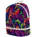 Colorful Floral Patterns, Abstract Floral Background Zip Bottom Backpack