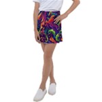 Colorful Floral Patterns, Abstract Floral Background Kids  Tennis Skirt