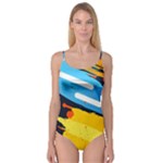 Colorful Paint Strokes Camisole Leotard 