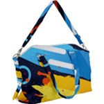 Colorful Paint Strokes Canvas Crossbody Bag