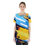 Colorful Paint Strokes Skirt Hem Sports Top