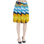 Colorful Paint Strokes Pleated Skirt