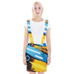 Colorful Paint Strokes Braces Suspender Skirt