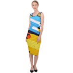 Colorful Paint Strokes Sleeveless Pencil Dress