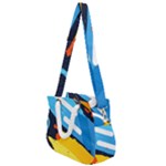 Colorful Paint Strokes Rope Handles Shoulder Strap Bag