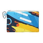 Colorful Paint Strokes Canvas Cosmetic Bag (Large)