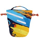 Colorful Paint Strokes Drawstring Bucket Bag