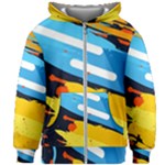 Colorful Paint Strokes Kids  Zipper Hoodie Without Drawstring