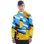 Colorful Paint Strokes Men s Front Pocket Pullover Windbreaker