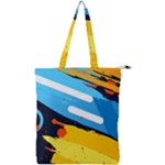 Colorful Paint Strokes Double Zip Up Tote Bag