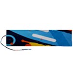Colorful Paint Strokes Roll Up Canvas Pencil Holder (L)