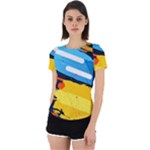 Colorful Paint Strokes Back Cut Out Sport T-Shirt