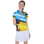 Colorful Paint Strokes Women s Polo T-Shirt