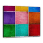 Colorful Squares, Abstract, Art, Background Canvas 20  x 16  (Stretched)