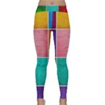 Colorful Squares, Abstract, Art, Background Classic Yoga Leggings