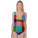 Colorful Squares, Abstract, Art, Background Princess Tank Leotard 