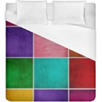 Colorful Squares, Abstract, Art, Background Duvet Cover (King Size)