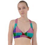 Colorful Squares, Abstract, Art, Background Sweetheart Sports Bra