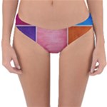 Colorful Squares, Abstract, Art, Background Reversible Hipster Bikini Bottoms