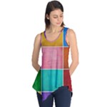 Colorful Squares, Abstract, Art, Background Sleeveless Tunic