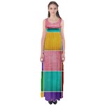 Colorful Squares, Abstract, Art, Background Empire Waist Maxi Dress