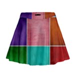 Colorful Squares, Abstract, Art, Background Mini Flare Skirt