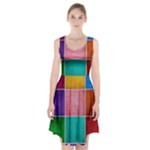 Colorful Squares, Abstract, Art, Background Racerback Midi Dress