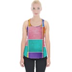 Colorful Squares, Abstract, Art, Background Piece Up Tank Top