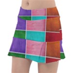 Colorful Squares, Abstract, Art, Background Classic Tennis Skirt